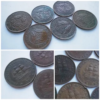 Collectables: 1/4 penny, 1/2 penny, 1 penny South Africa