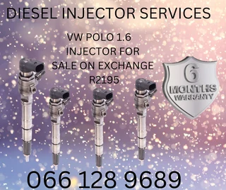 VW POLO 1.6 DIESEL INJECTORS FOR SALE ON EXCHANGE OR TO RECON