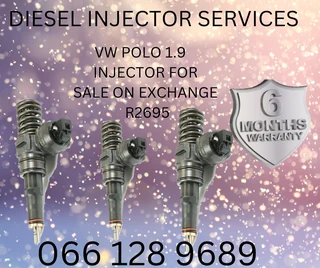 VW POLO 1.9 DIESEL INJECTORS FOR SALE ON EXCHANGE OR TO RECON