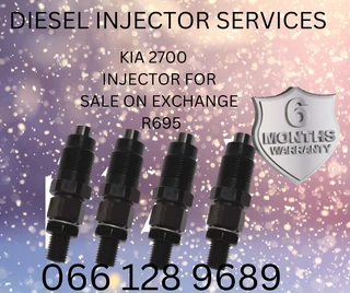 KIA 2700 DIESEL INJECTORS FOR SALE ON EXCHANGE OR TO RECON