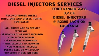Ford Ranger 2,2 & 3,2 Ck Diesel Injectors For Sale On Exchange Or To Recon Your Own
