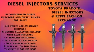 Toyota Prado 3l Diesel Injectors For Sale Or To Recon