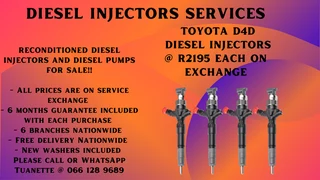 Toyota D4d Diesel Injectors For Sale On Exchange Or To Recon Your Own