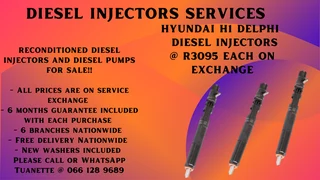 Hyundai H1 Delphi Diesel Injectors For Sale On Exchange Or To Recon Your Own