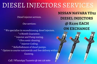 Nissan Navara Yd25 Diesel Injectors For Sale Or To Recon