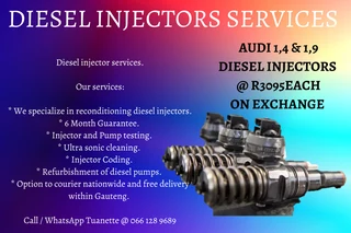 Audi 1.4 & 1.9 Diesel Injectors For Sale Or To Recon