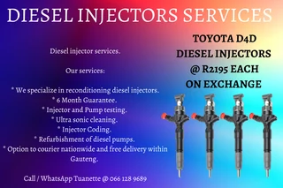 Toyota D4d Diesel Injectors For Sale Or To Recon