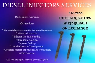 Kia 2500 Diesel Injectors For Sale Or To Recon