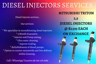 Mitsubishi Triton 2.5 Diesel Injectors For Sale Or To Recon