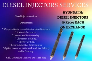 Hyundai H1 Delphi Diesel Injectors For Sale Or To Recon