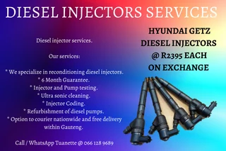 Hyundai Getz Diesel Injectors For Sale Or To Recon