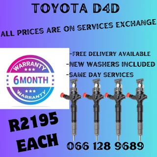 Toyota D4d  Diesel Injectors For Sale On Exchange Or To Recon  Your Own