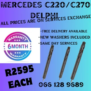 Mercedes C220 & C270 Delphi  Diesel Injectors For Sale On Exchange Or To Recon Your Own