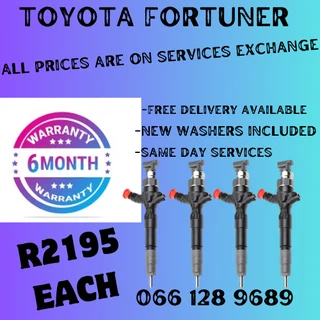 Toyota Fortuner Diesel Injectors For Sale On Exchange Or To Recon Your Own
