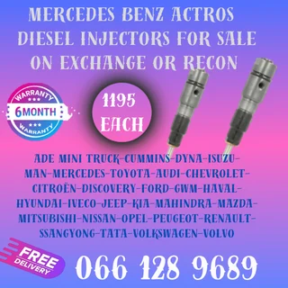 Mercedes Benz Actros Truck Diesel Injectors For Sale On Exchange With 6 Months Warranty