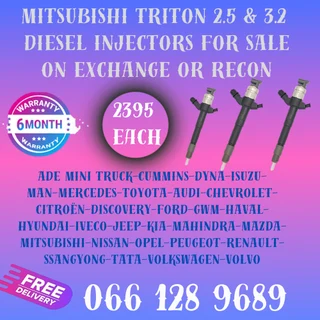 Mitsubishi Triton 2.5 & 3.2 Diesel Injectors For Sale On Exchange With Free Copper Washers