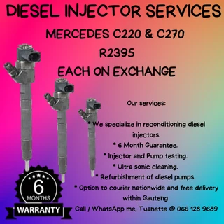 Mercedes C220 & C270 Bosch Diesel Injectors For Sale On Exchange Or Recon