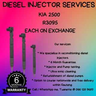 Kia 2500 Diesel Injectors For Sale On Exchange Or To Recon