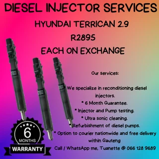 Hyundai Terrican 2.9 Diesel Injectors For Sale On Exchange Or To Recon