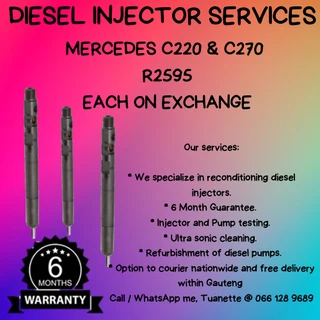 Mercedes C220 & C270 Delphi Diesel Injectors For Sale On Exchange Or To Recon