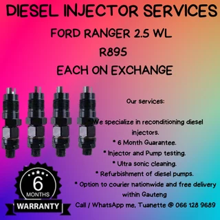 Ford Ranger 2.5 Wl Diesel Injectors For Sale On Exchange