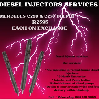 Mercedes C220 & C270 Delphi Diesel Injectors For Sale On Exchange Or To Recon