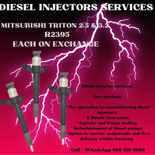 Mitsubishi Triton 2.5 & 3.2 Diesel Injectors For Sale On Exchange Or To Recon