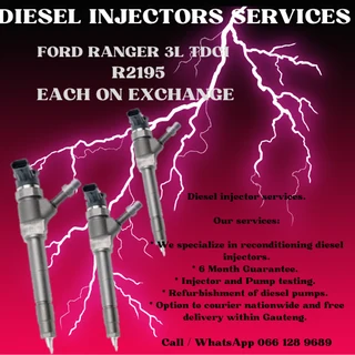 Ford Ranger 3l Tdci Diesel Injectors For Sale On Exchange Or To Recon