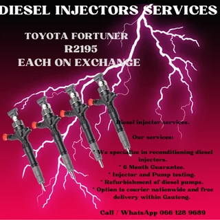 Toyota Fortuner Diesel Injectors For Sale With Warranty
