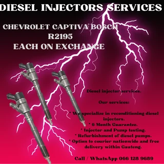 Chevrolet Captiva Bosch Diesel Injectors For Sale With Warranty