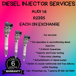 Audi 1.6 Diese; Injectors For Sale On Exchange With Warranty