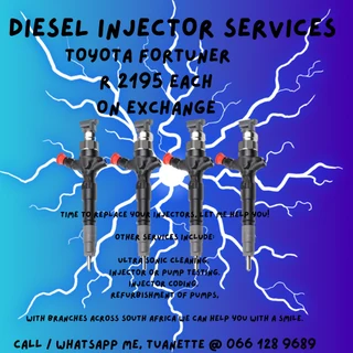 Toyota Fortuner Diesel Injectors For Sale On Exchange Or To Recon