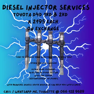 Toyota D4d 1kd & 2kd Diesel Injectors For Sale On Exchange