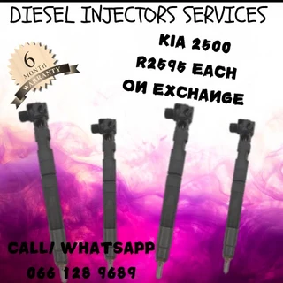 KIA 2500 DIESEL INJECTORS FOR SALE ON EXCHANGE OR TO RECON