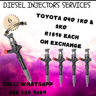 Toyota D4d 1kd & 2kd  Diesel Injectors For Sale On Exchange Or To Recon