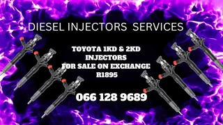 Toyota 1kd &amp; 2kd Diesel Injectors For Sale On Exchange Or To Recon