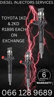 Toyota 1kd &amp; 2kd Diesel Injectors For Sale On Exchange Or To Recon