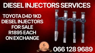 Toyota D4d 1kd Diesel Injectors For Sale On Exchange Or To Recon