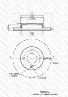 Datsun Go+ Lux 1.2 2016 up Brake disc front