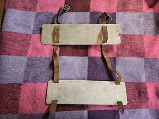 Vintage Number Plate With Leather Straps, read add, WhatsApp only
