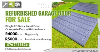 Refurbished single garage doors for sale