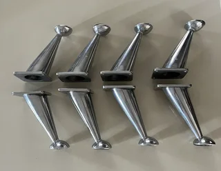 Great Condition! 8 X Chrome Furniture Legs for Cabinets/Couches/Wardrobes