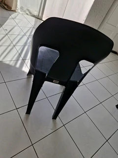 4 x Black Plastic Chairs