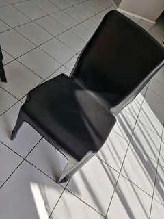 4 x Black Plastic Chairs