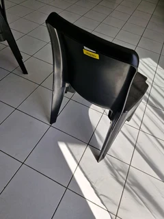 4 x Black Plastic Chairs