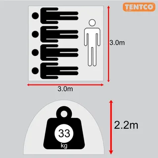 TENTCO Senior Safari Bow Tent &amp; Extension