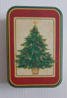 Christmas tree tin