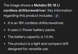 Metabo Cordless Li drill and screwdriver set for sale