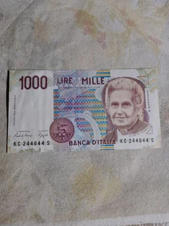 Mille 1000 Lire Montessori Banknote Rare 3 October 1990