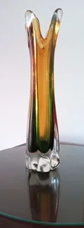Gold glass vase